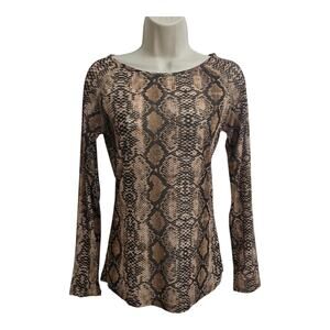 Y2K Grunge Sexy Semi-Sheer Snakeskin Top M